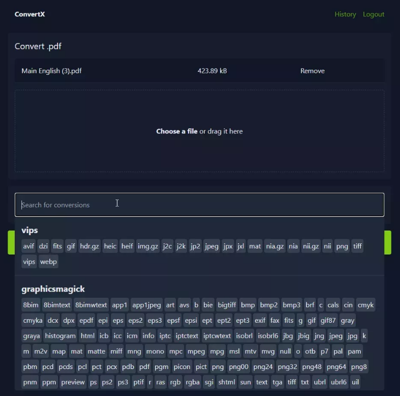 一个支持超过 1000 种不同格式的在线文件转换器——ConvertX
